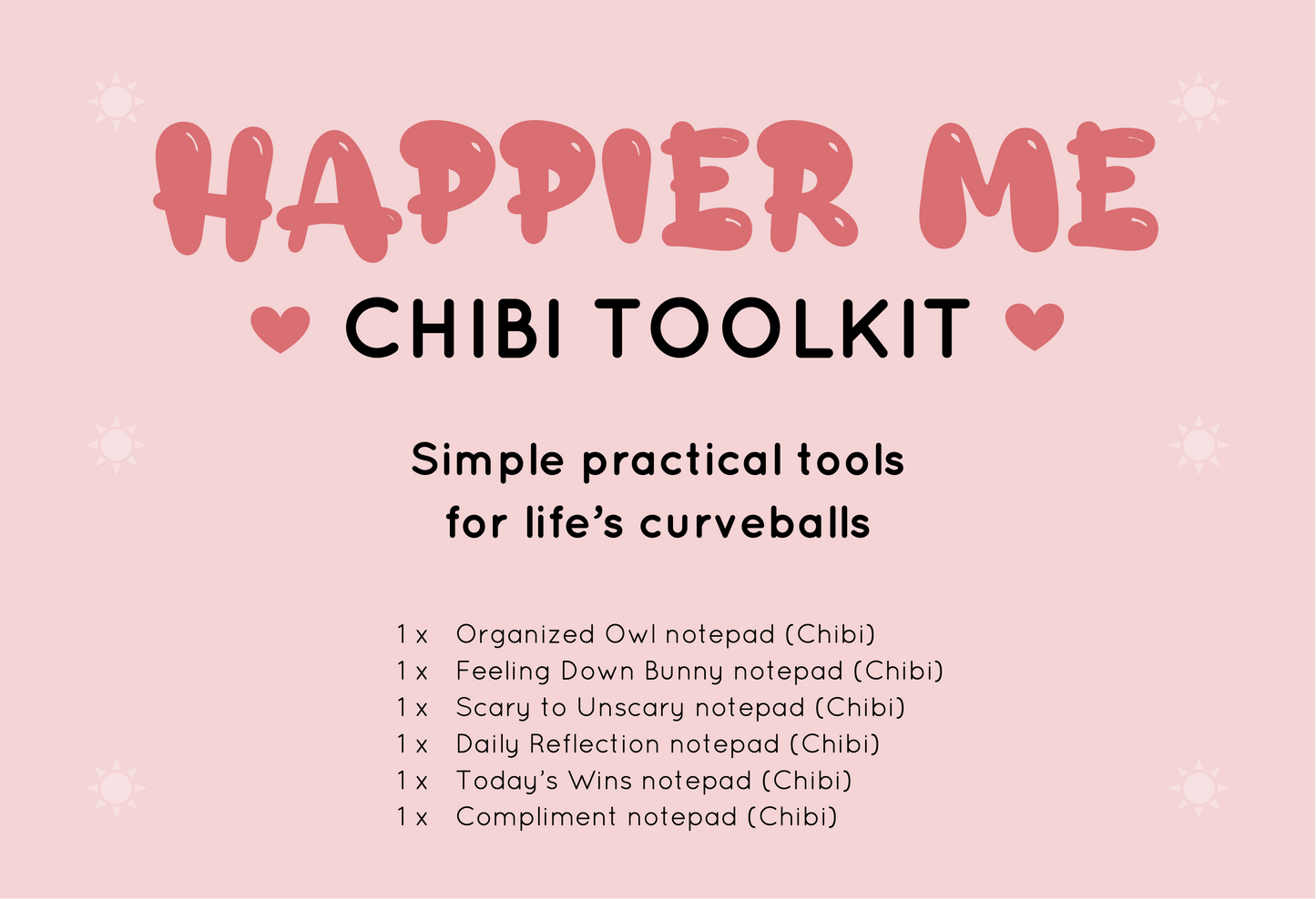Kawaii toolkit from Rainbow & Bubbles to help you feel happier every day.
