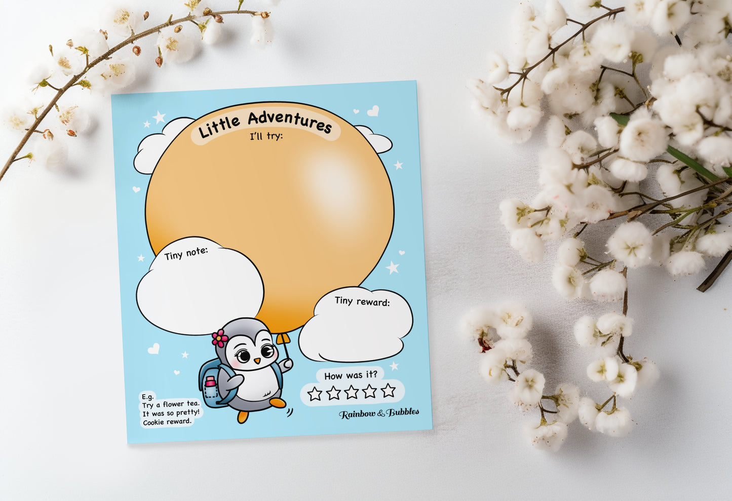 Little Adventures Penguin Kawaii Guided Notepad