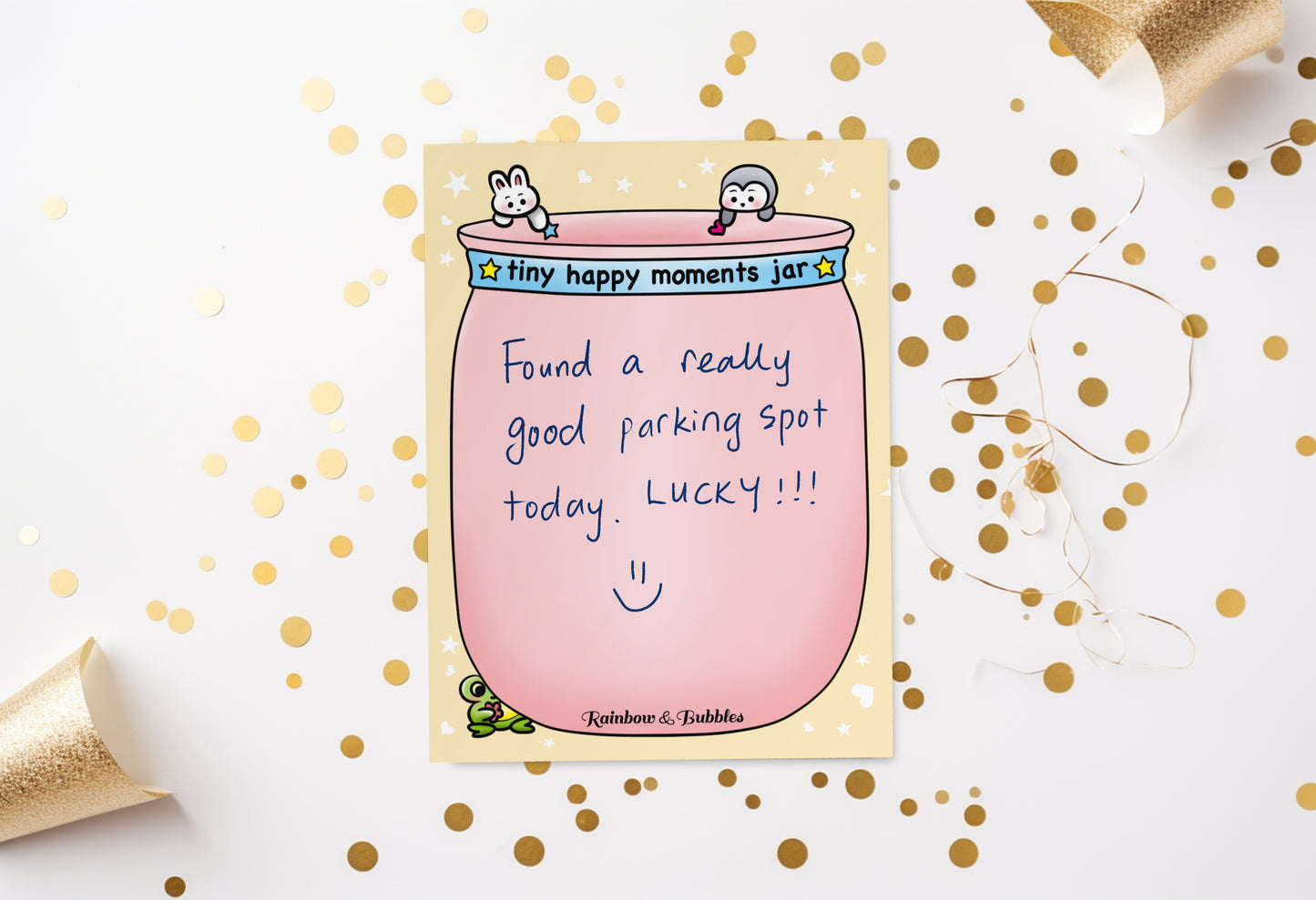 Tiny Happy Moments Jar Kawaii Guided Notepad