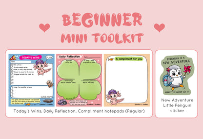 Beginner kawaii mini toolkit from Rainbow & Bubbles to help you feel happier every day.