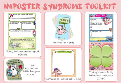 Kawaii toolkit from Rainbow & Bubbles to help with imposter syndrome.