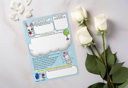 Feeling Down guided kawaii notepad from Rainbow & Bubbles.
