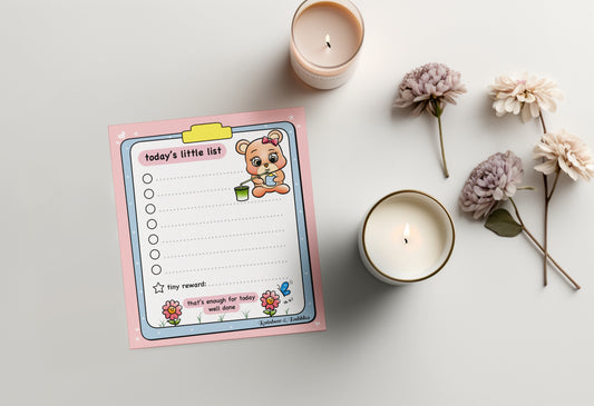 Today's Little List Kawaii Guided Notepad